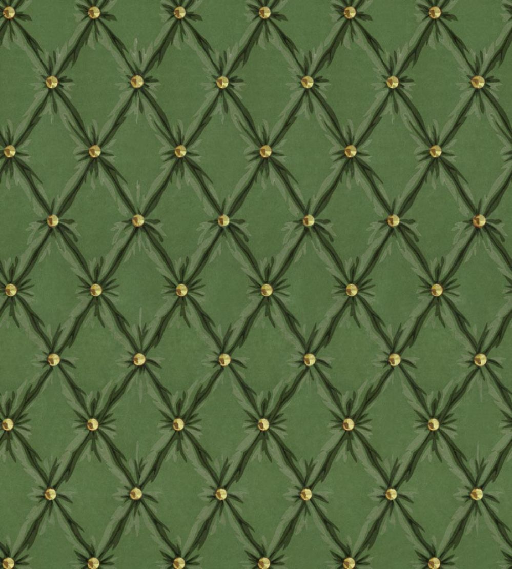 Tufted Panel Wallpaper by MINDTHEGAP Forest Green