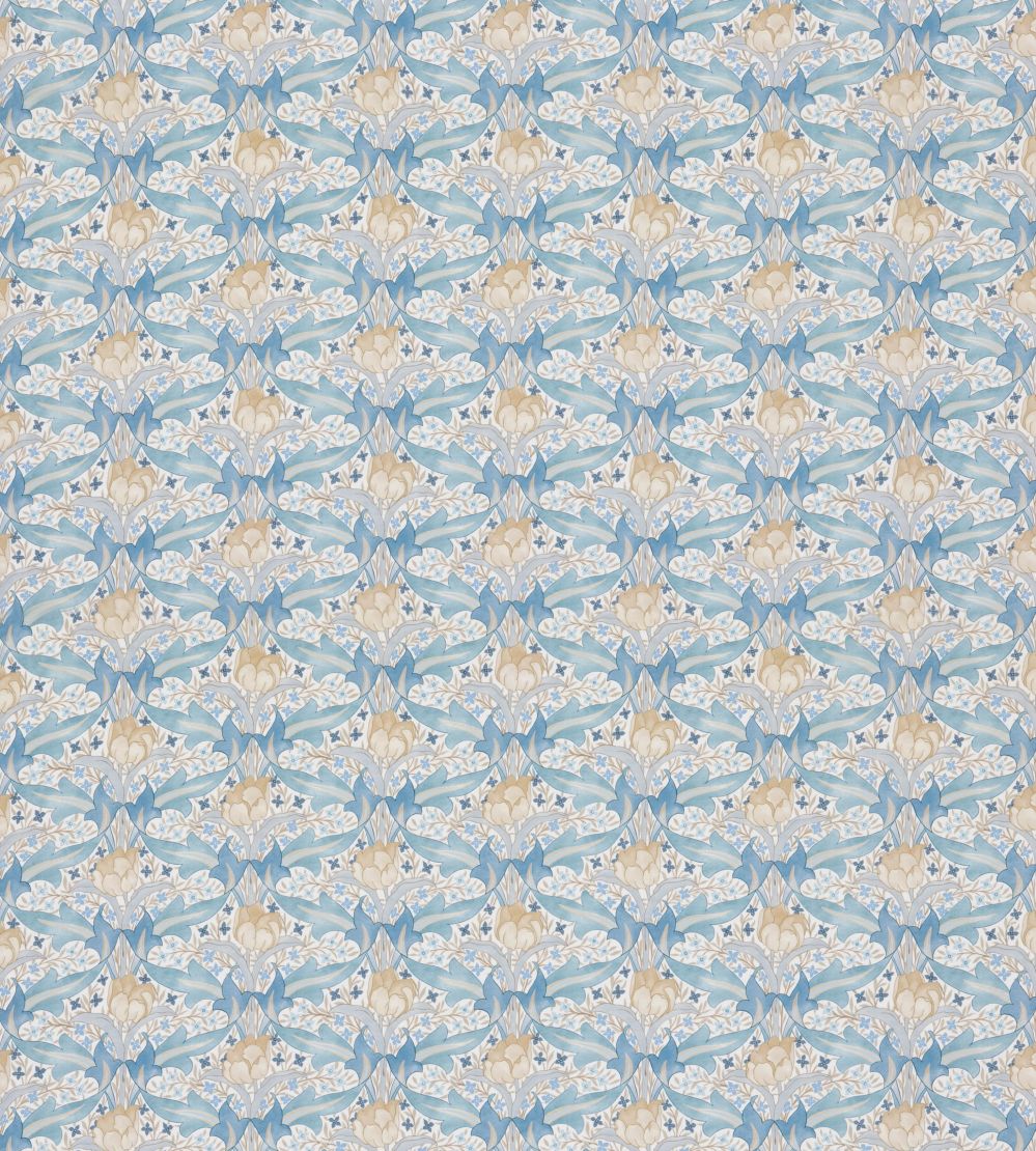 Tulip & Jasmine Cotton Fabric by GP & J Baker Blue