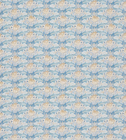 Tulip & Jasmine Cotton Fabric by GP & J Baker Blue