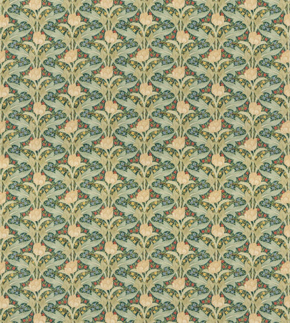Tulip & Jasmine Cotton Fabric by GP & J Baker Emerald