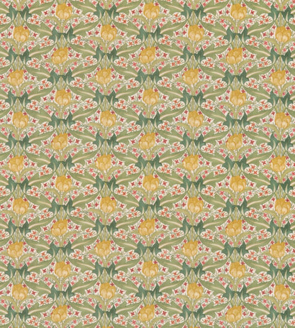 Tulip & Jasmine Fabric by GP & J Baker Red/Green