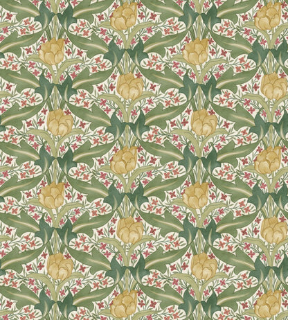 Tulip & Jasmine Wallpaper by GP & J Baker Red/Green
