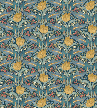 Tulip & Jasmine Wallpaper by GP & J Baker Teal