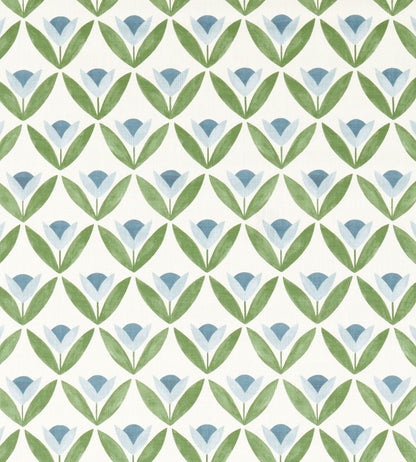 Tulip Trellis Print Fabric by Scion Coast Blue