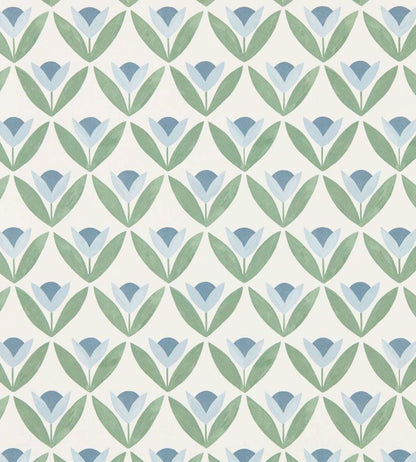 Tulip Trellis Wallpaper by Scion Coast Blue