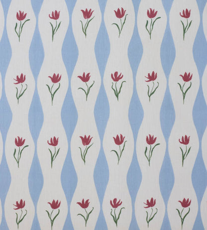 Tulip Wave Fabric by Sophie Harpley Sky