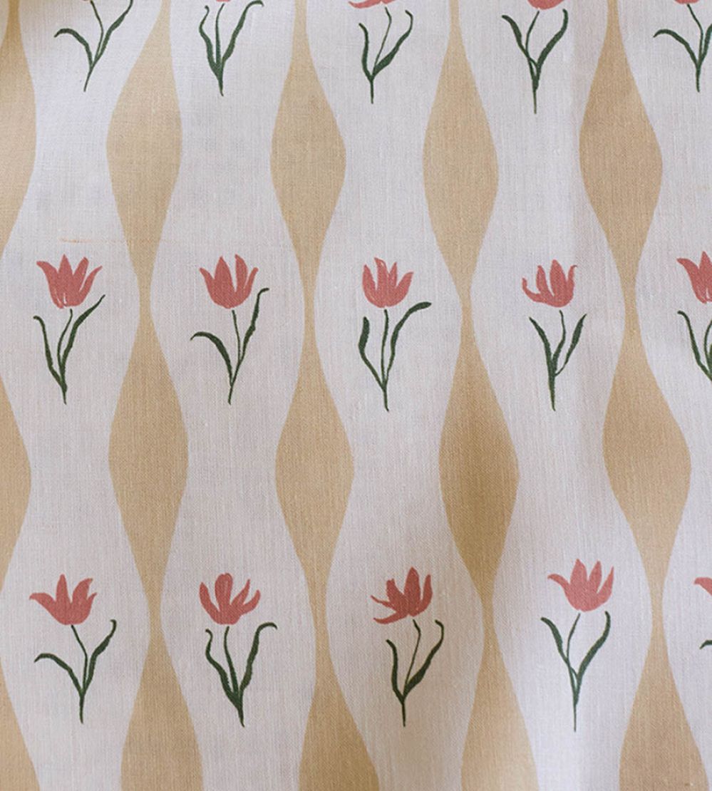 Tulip Wave Fabric by Sophie Harpley Straw
