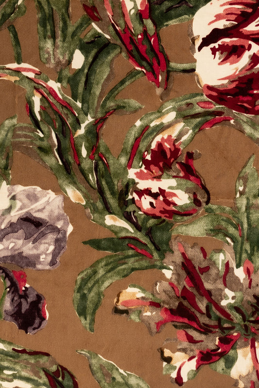 Tulipa Velvet Fabric by Jean Monro in Multi