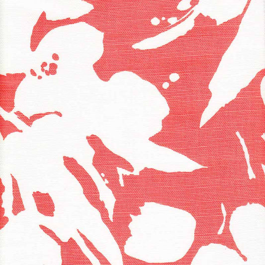 Tulips Background Orange fabric by Quadrille