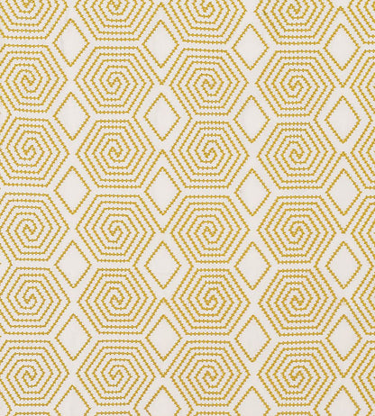 Turkish Maze Fabric by Vanderhurd Saffron/Cream