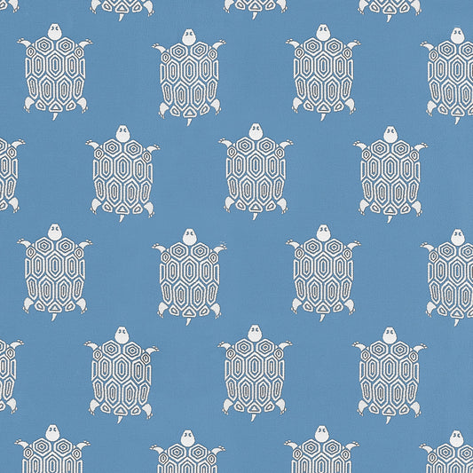 Turtle Bay Fabric by Thibaut in Island Blue (W81628)