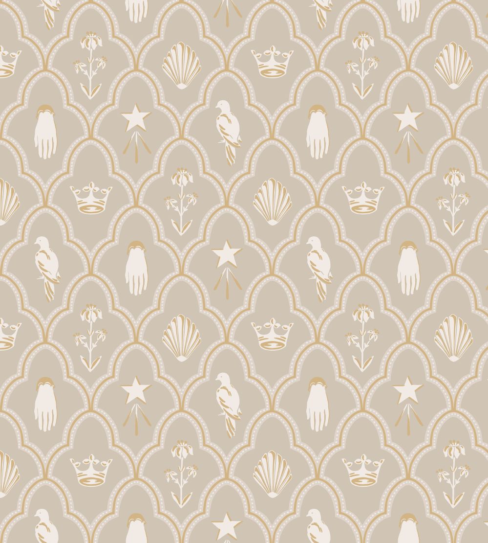 Turtledove Barn Wallpaper by Sandberg Grey