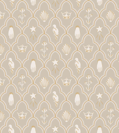 Turtledove Barn Wallpaper by Sandberg Grey