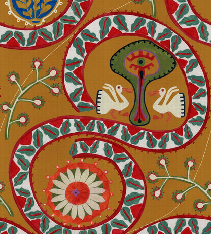 Two Storks Wallpaper by MINDTHEGAP Ochre