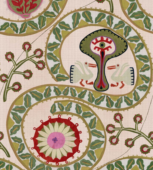 Two Storks Wallpaper by MINDTHEGAP Taupe