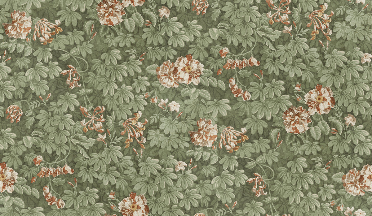Tyra Forest Green mural by Sandberg