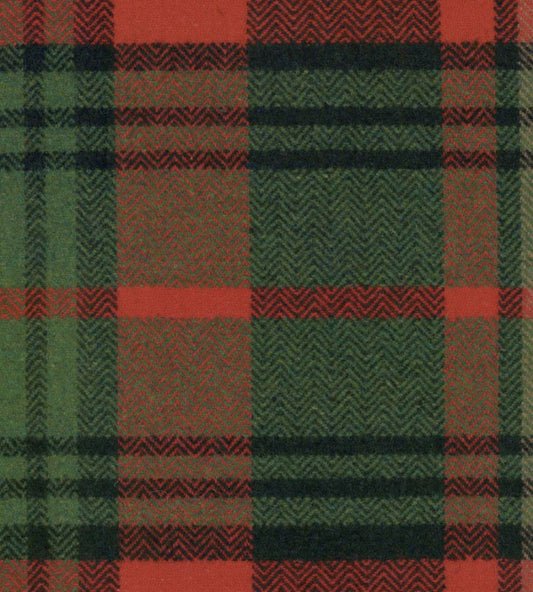 Tyrolean Plaid Fabric by MINDTHEGAP Black/Red/Green