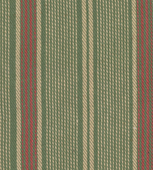 Tyrolean Stripes Fabric by MINDTHEGAP Green/Red/Taupe
