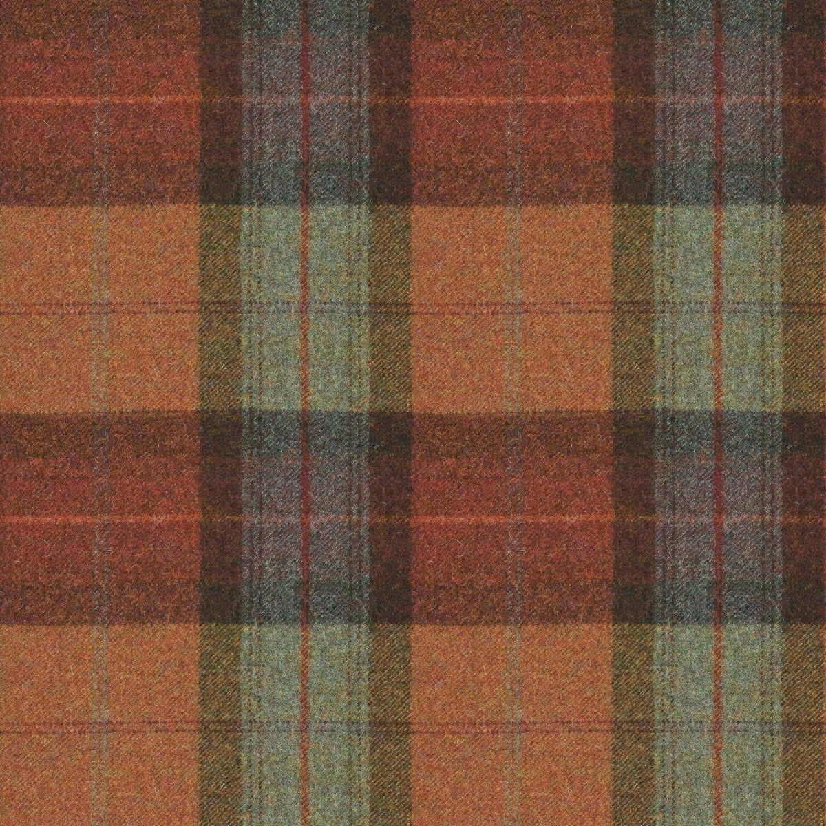 Skye Wool Fabric by Abraham Moon Burnt Orange