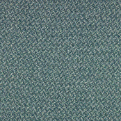 Parquet Wool Fabric by Abraham Moon Petrol