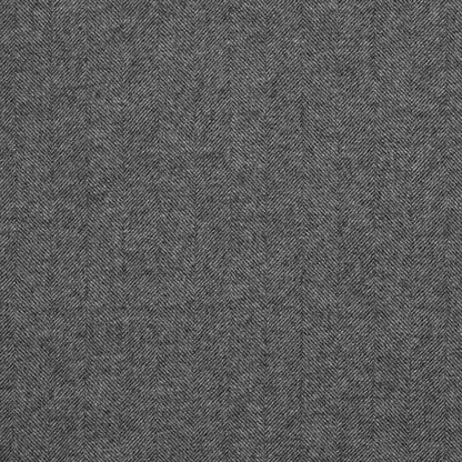 Chevron Wool Fabric by Abraham Moon Stoneham Dark Grey
