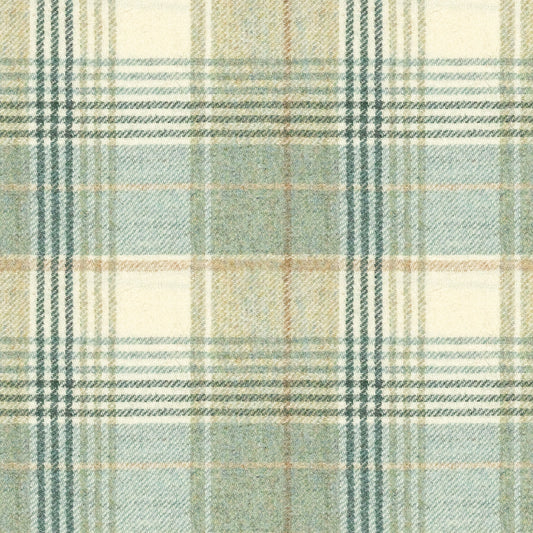 Kincraig Wool Fabric by Abraham Moon Glacier