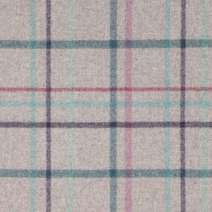 Multicheck Wool Fabric by Abraham Moon Heather