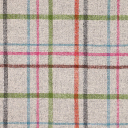 Multicheck Wool Fabric by Abraham Moon Grey