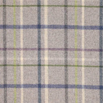 Multicheck Wool Fabric by Abraham Moon Mid Grey