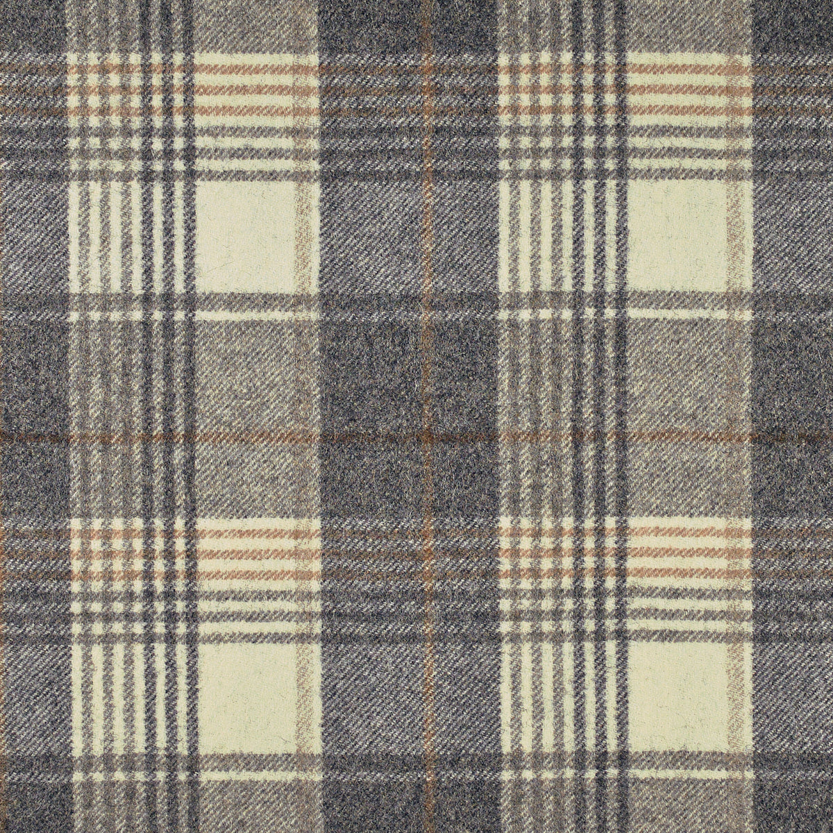 Huntingtower Wool Fabric by Abraham Moon Charcoal