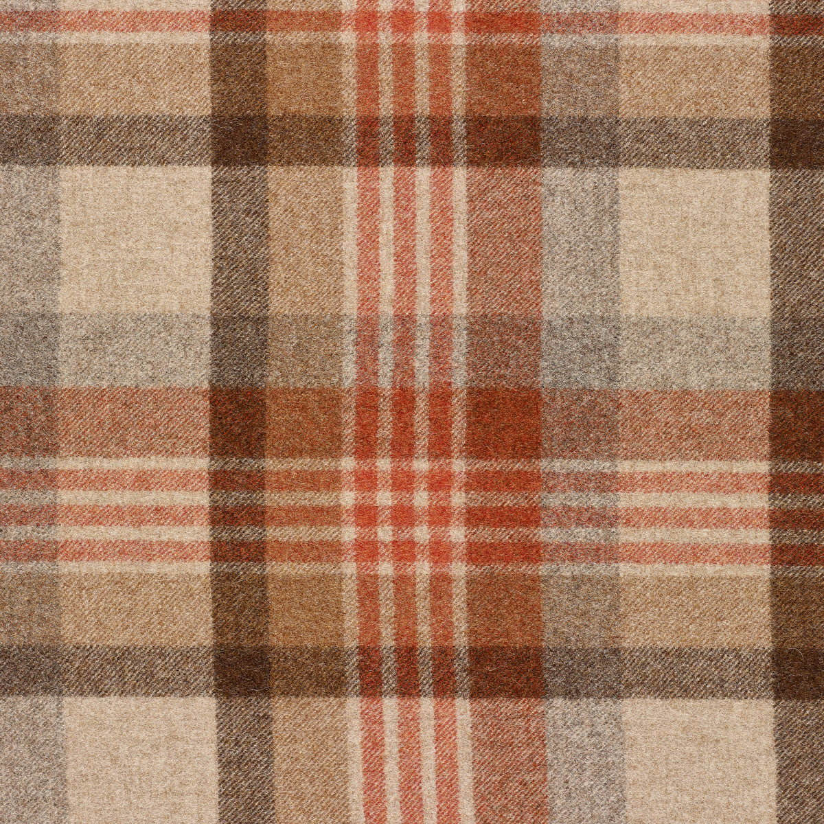 Cheltenham Wool Fabric by Abraham Moon Red Earth