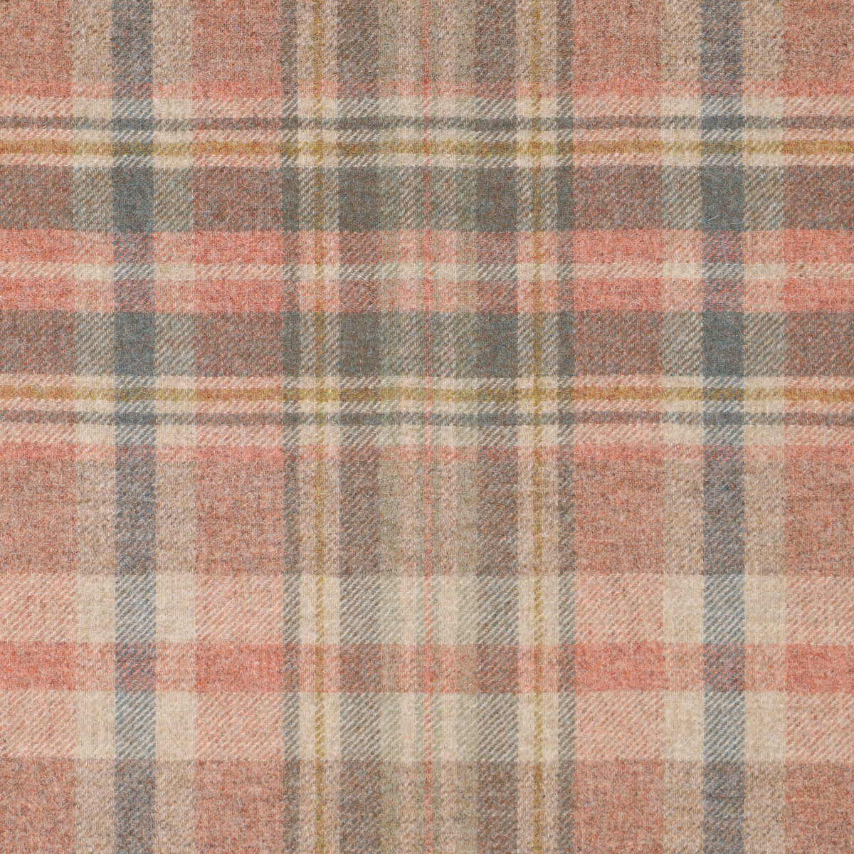 Glen Coe Wool Fabric by Abraham Moon Terracotta