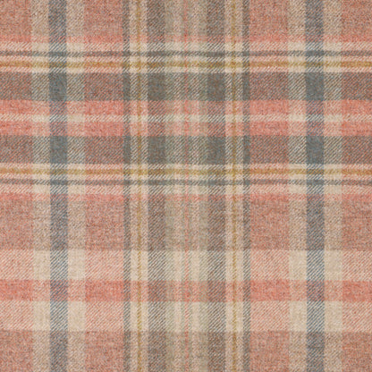 Glen Coe Wool Fabric by Abraham Moon Terracotta