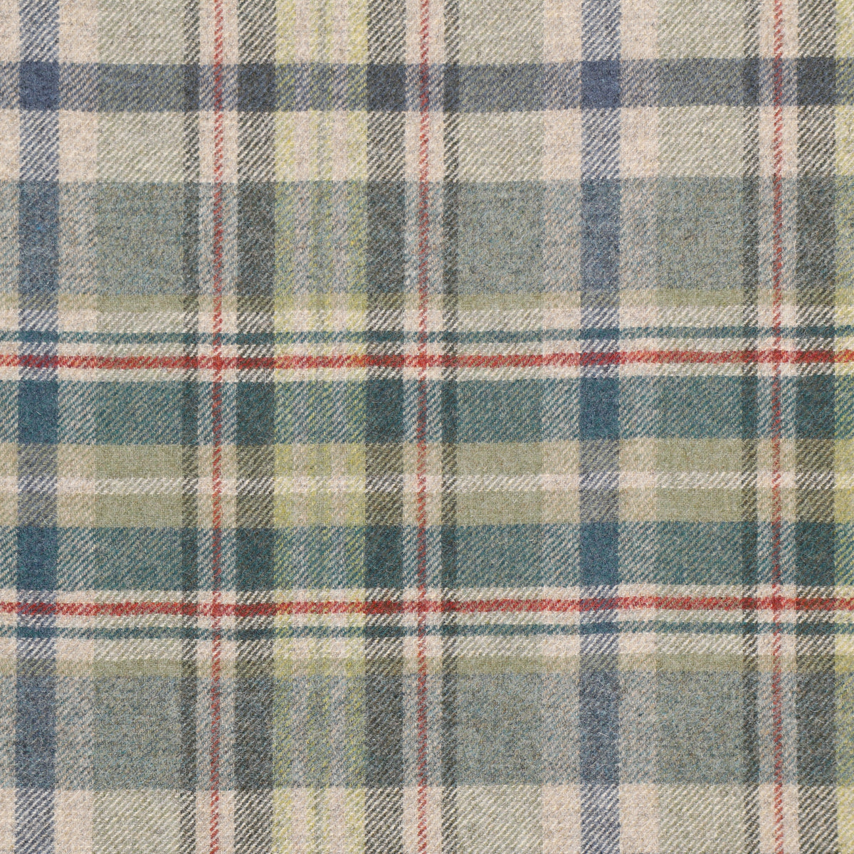 Glen Coe Wool Fabric by Abraham Moon Teal