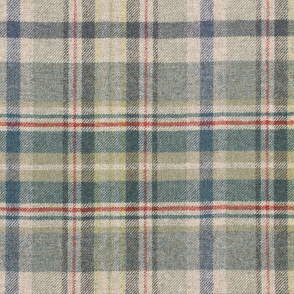 Glen Coe Wool Fabric by Abraham Moon Teal