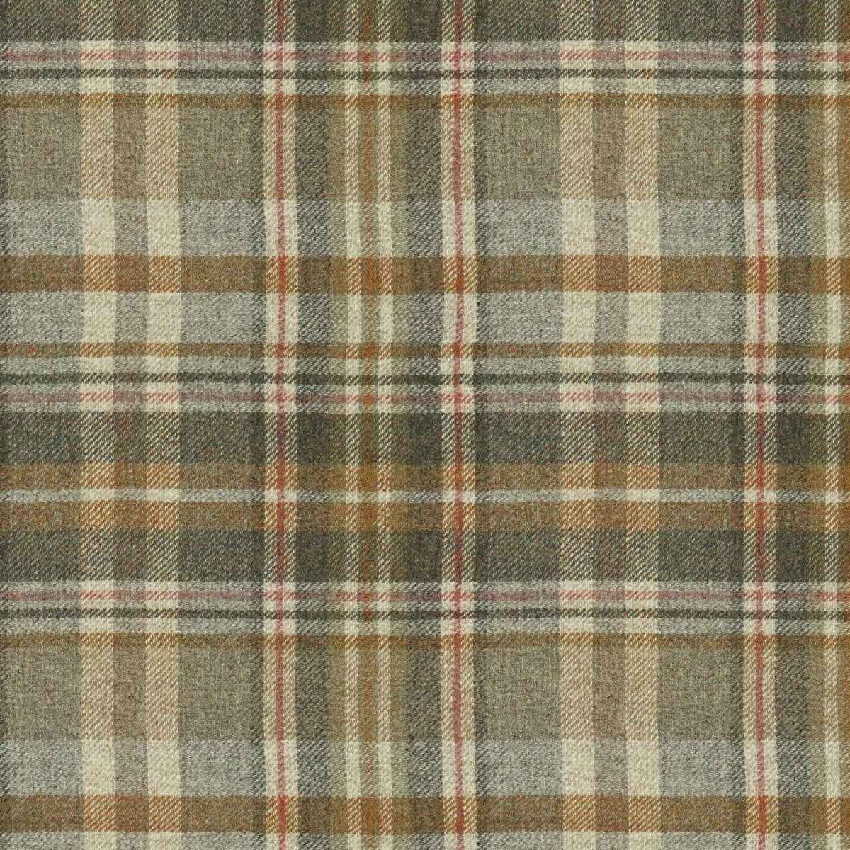 Glen Coe Wool Fabric by Abraham Moon Yellow Pink