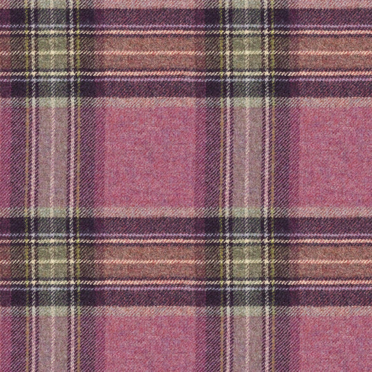 Glen Derry Wool Fabric by Abraham Moon Pink