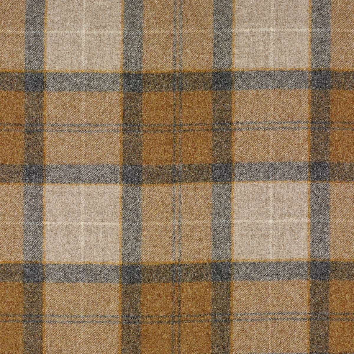 Burford Wool Fabric by Abraham Moon Mustard