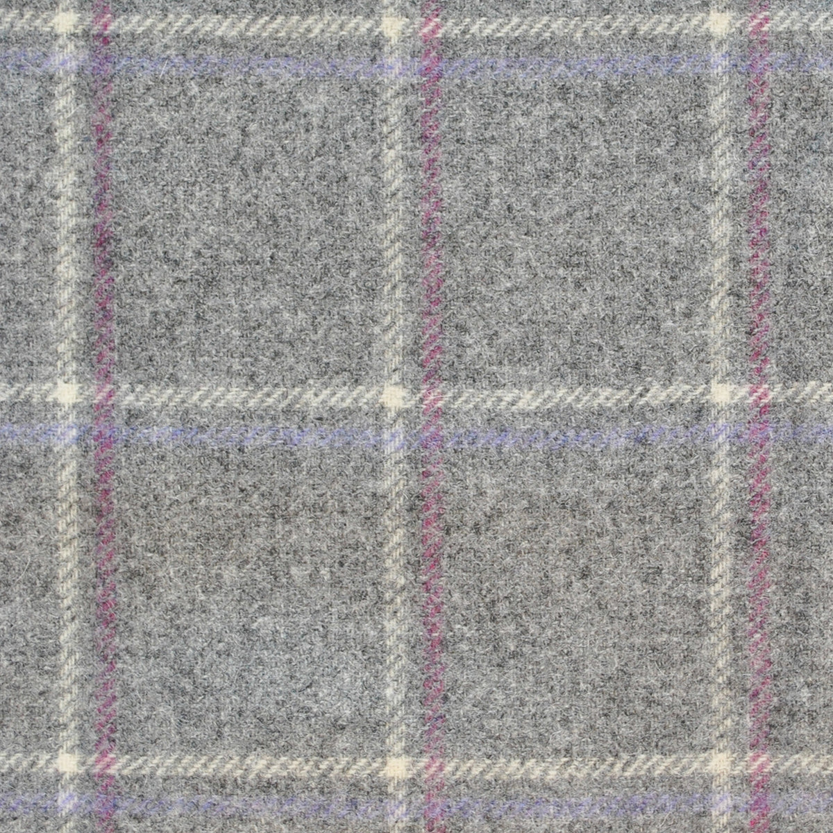 Glen Lyon Wool Fabric by Abraham Moon Grey