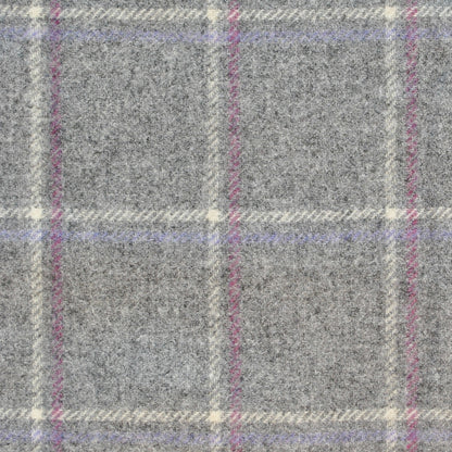 Glen Lyon Wool Fabric by Abraham Moon Grey