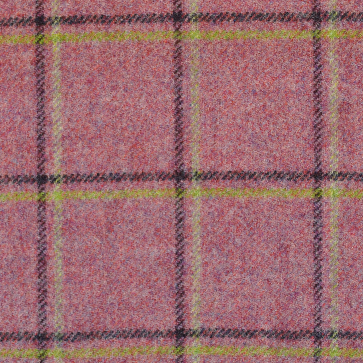 Glen Lyon Wool Fabric by Abraham Moon Pink