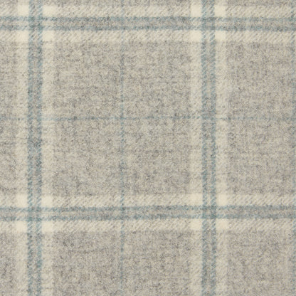 Windowpane Wool Fabric by Abraham Moon Slate