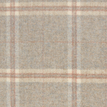 Windowpane Wool Fabric by Abraham Moon Sandstone