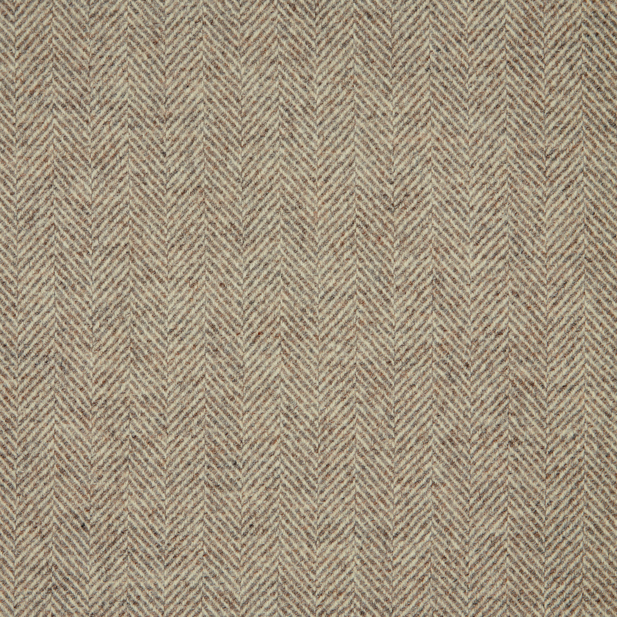 Herringbone Wool Fabric by Abraham Moon Light Grey