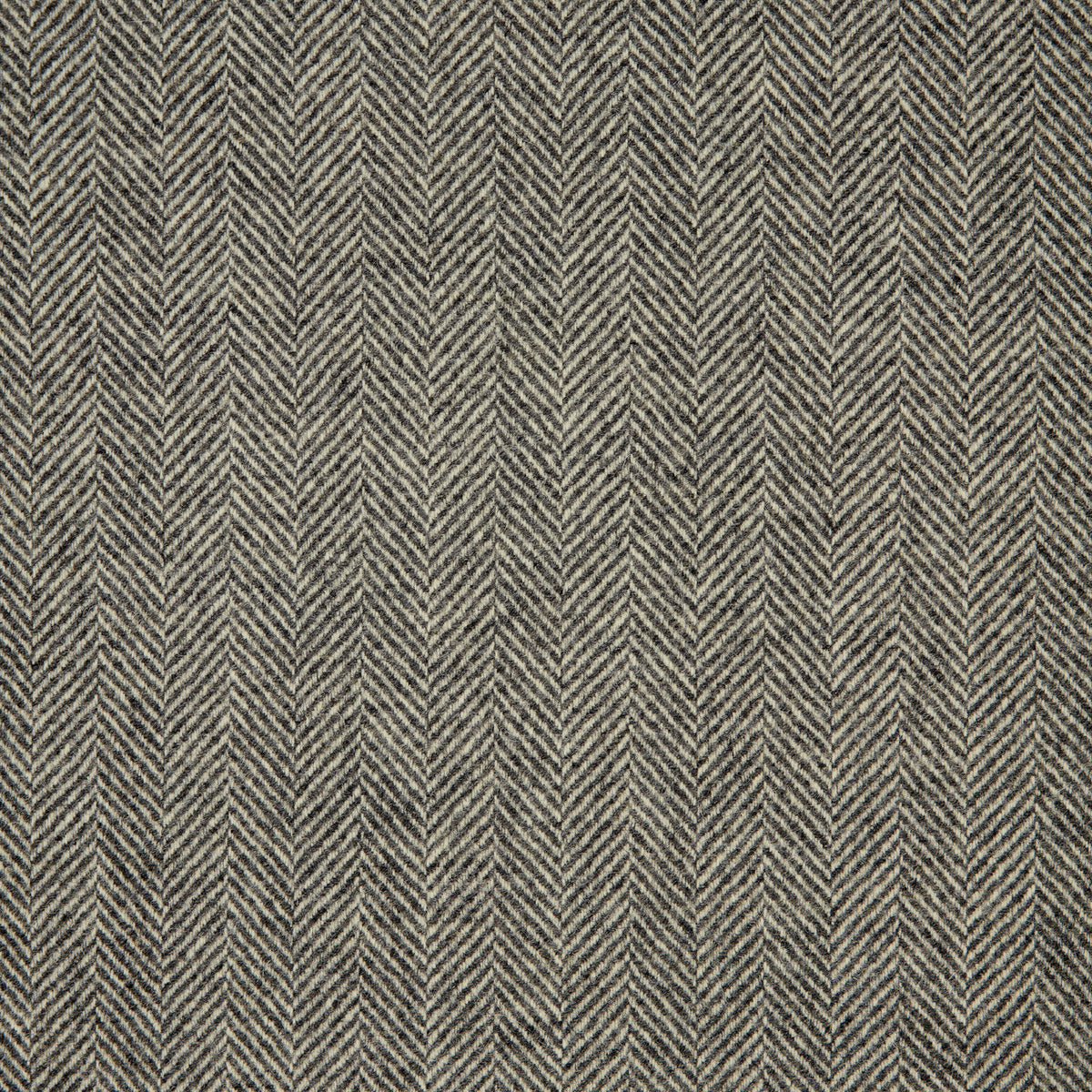 Herringbone Wool Fabric by Abraham Moon Steel