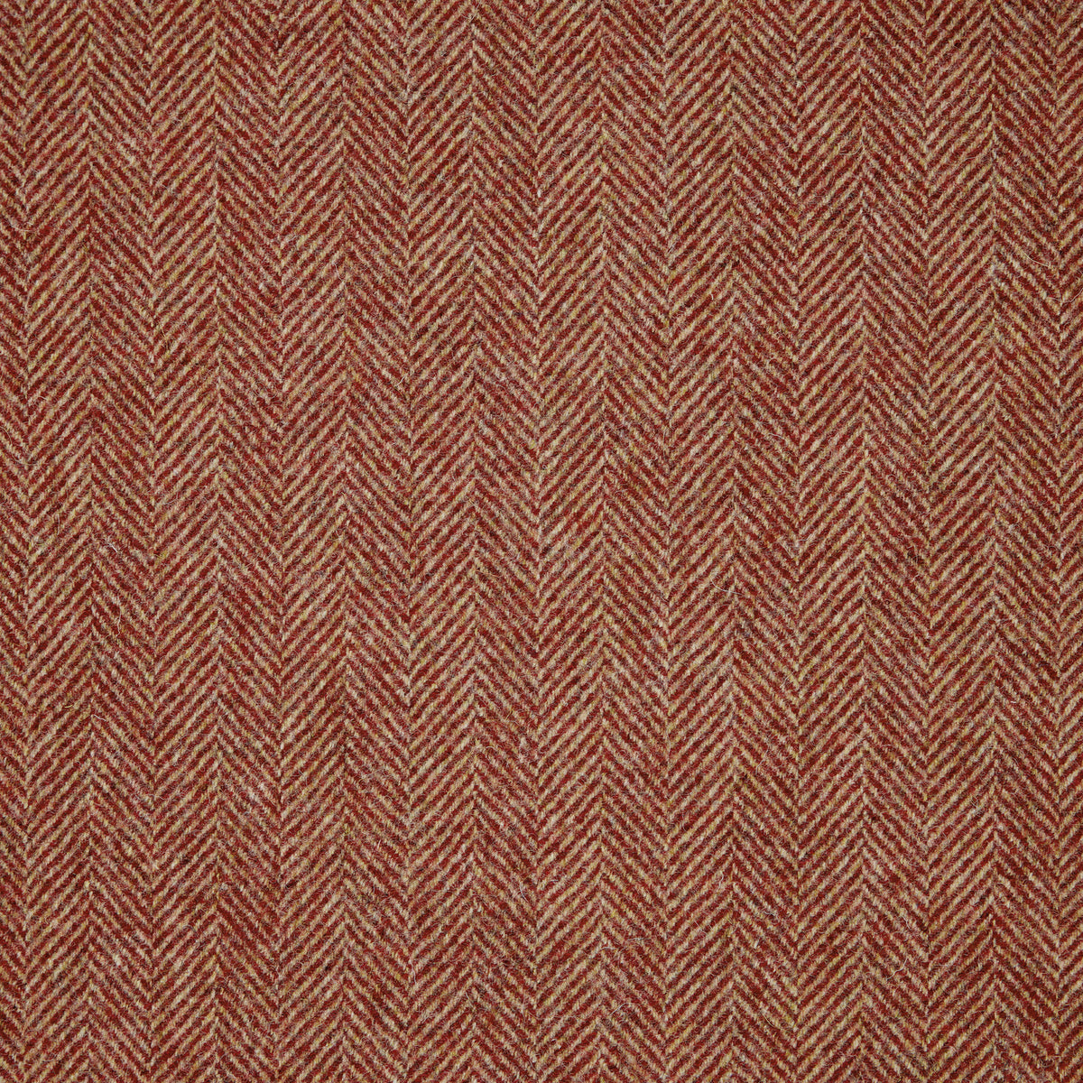 Herringbone Wool Fabric by Abraham Moon Red