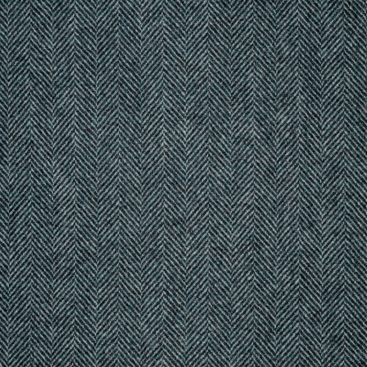 Herringbone Wool Fabric by Abraham Moon Navy