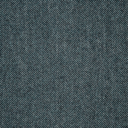 Herringbone Wool Fabric by Abraham Moon Navy