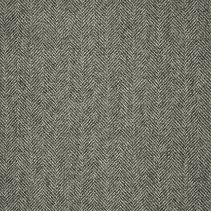 Herringbone Wool Fabric by Abraham Moon Graphite