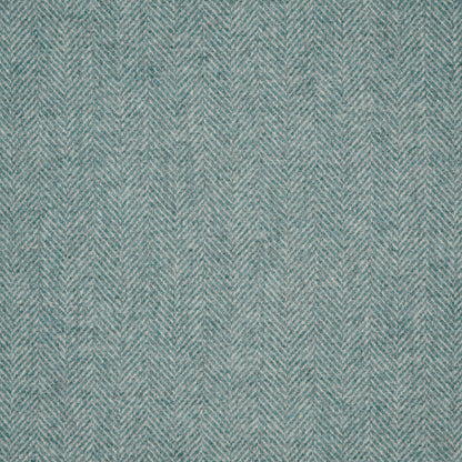 Herringbone Wool Fabric by Abraham Moon Aqua